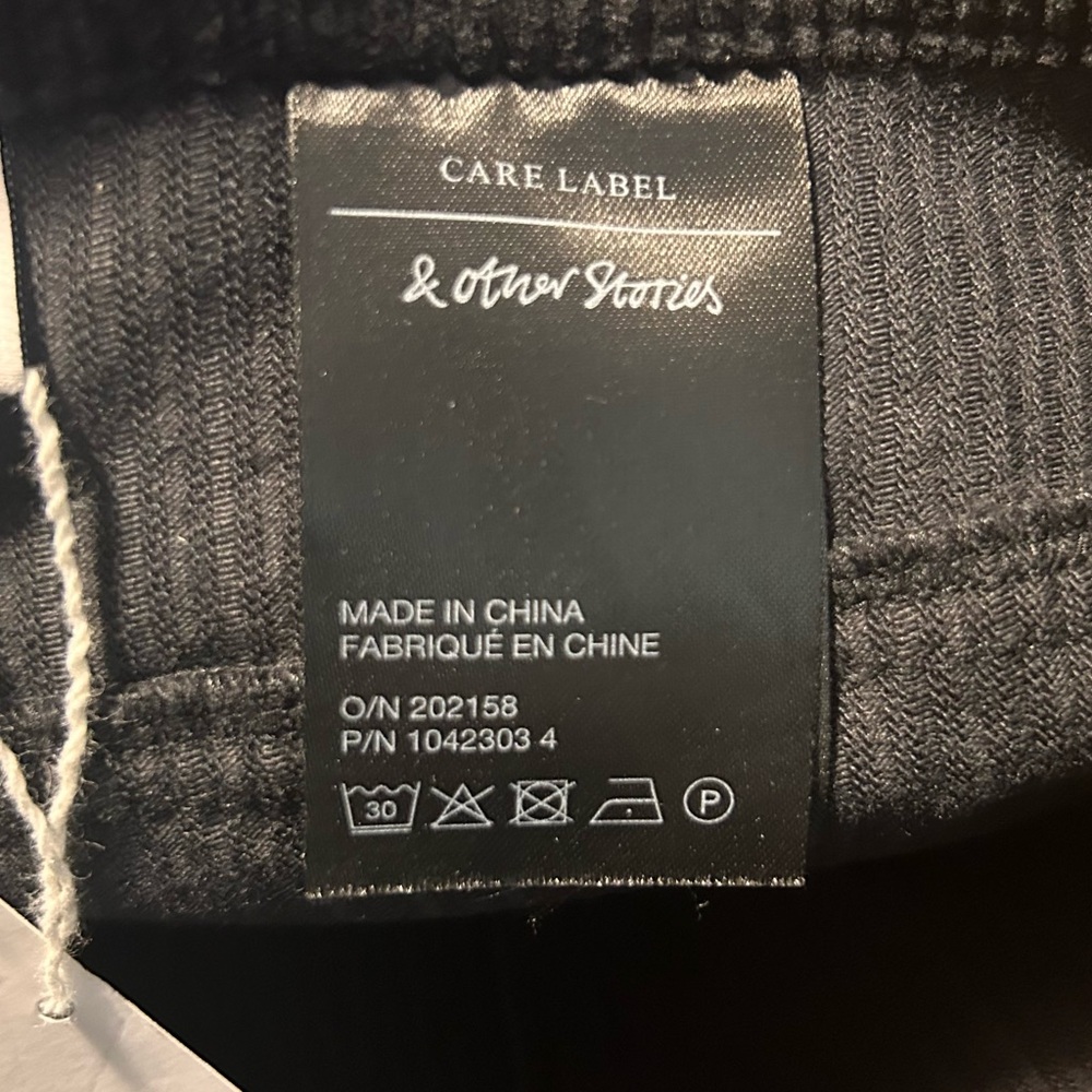 & Other Stories Los Angeles Atelier Black Corduroy Stirrup Pants - Rare Find - Picture 10 of 13
